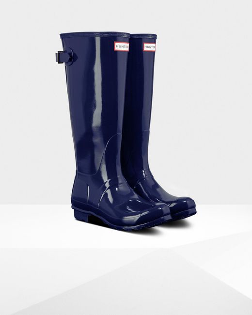 refined adjustable back knee high waterproof rain boot