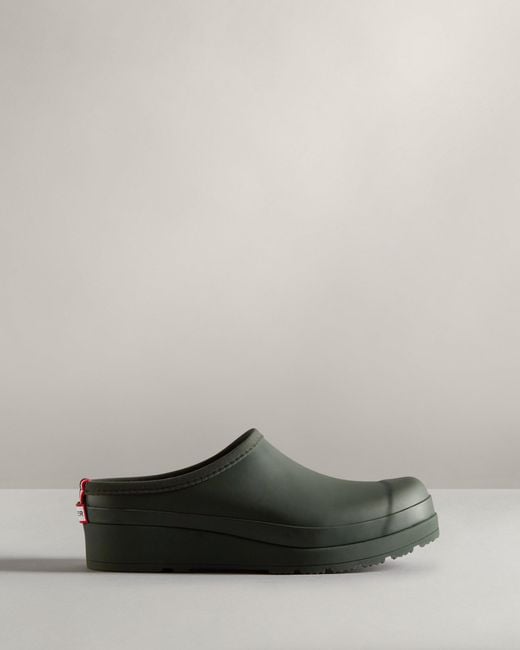 HUNTER Rubber Play Clogs in Green | Lyst