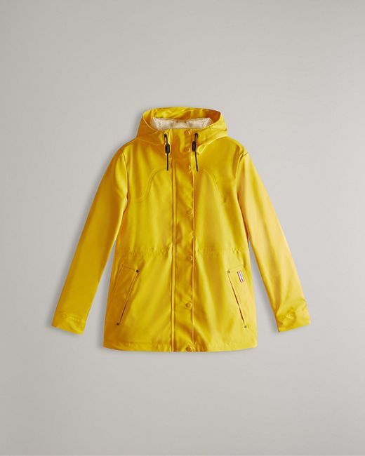 hunter lightweight rubberised yellow rain mac