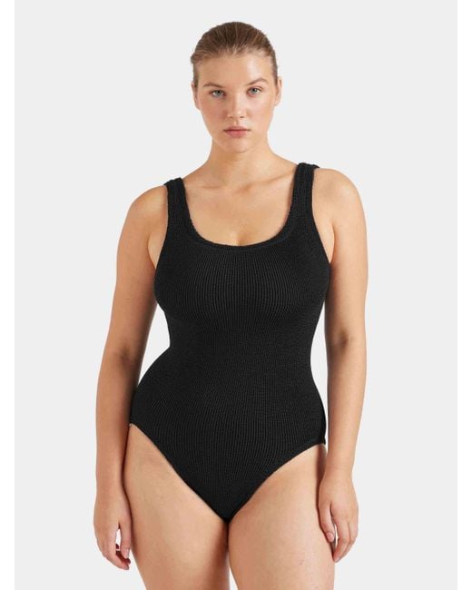 Hunza G Blue Coverage Square Neck Swim