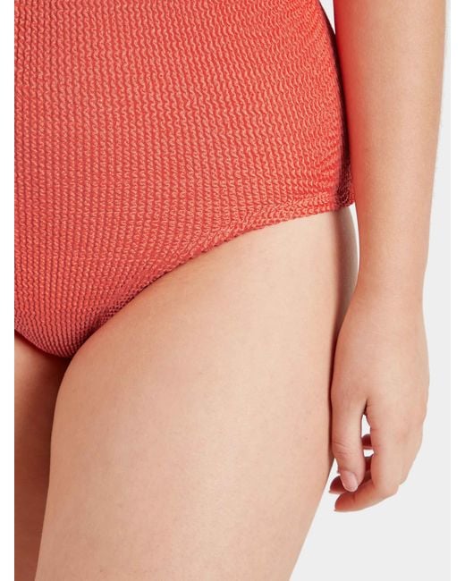 Hunza G Red Coverage Square Neck Swim