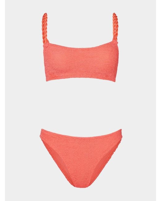 Hunza G Red For La Samanna, A Belmond Hotel Phoebe Bikini