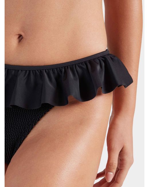 Hunza G Black Frill Bikini Bottom