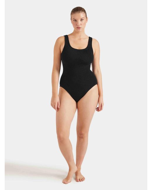 Hunza G Blue Coverage Square Neck Swim