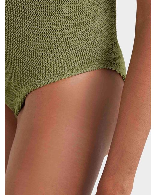 Hunza G Green Coverage Celine Swim With Tonal Hoops