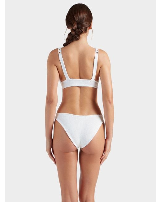 Hunza G White Tessa Eyelet Bikini