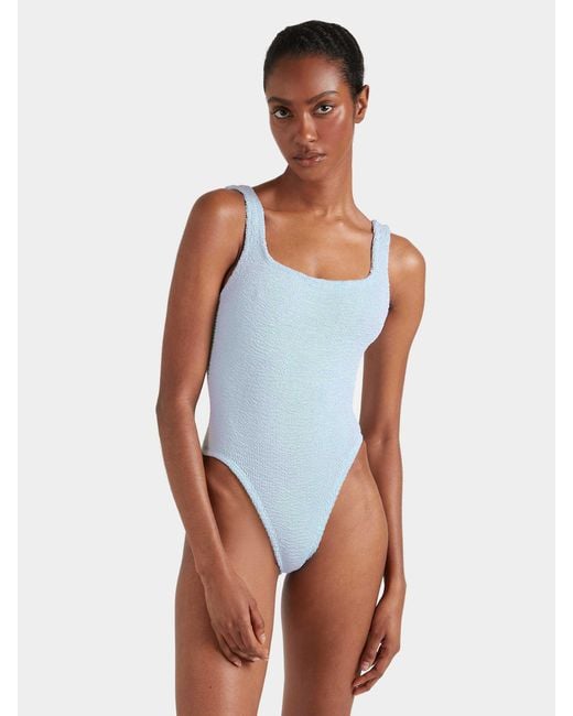 Hunza G Blue Square Neck Swim