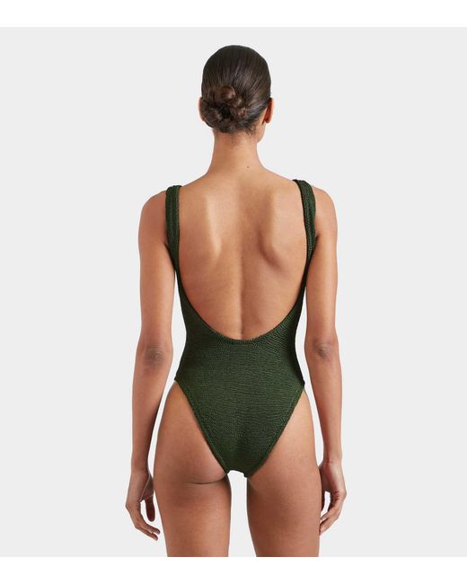 Hunza G Green Coverage Square Neck Swim