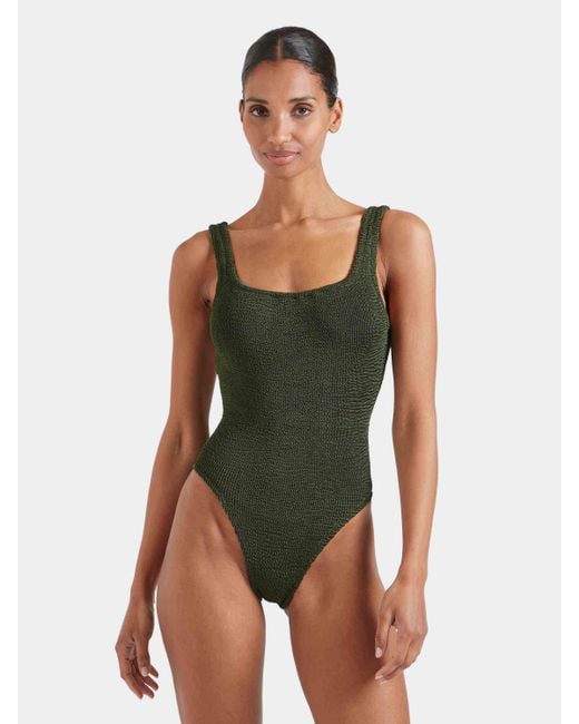 Hunza G Green Coverage Square Neck Swim