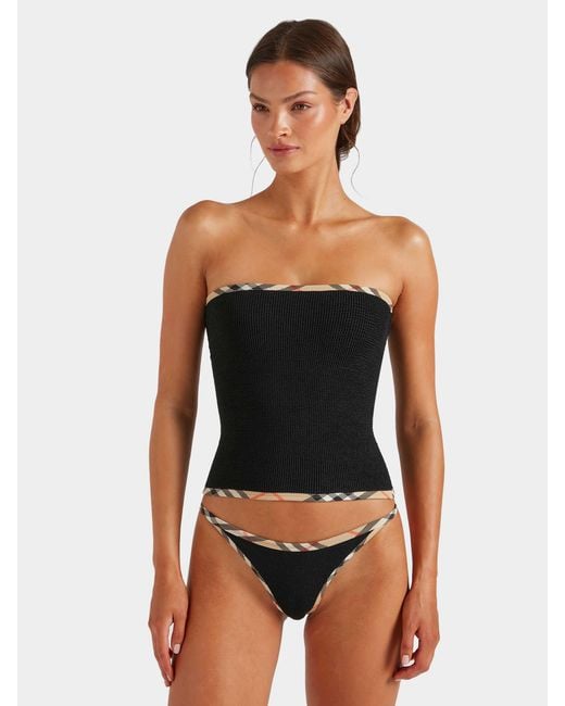Hunza G Black Burberry X Devyn Swimskirt/Top