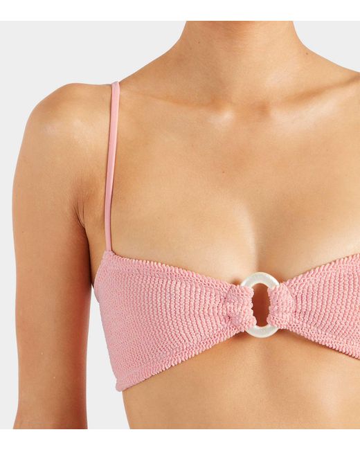 Hunza G Pink Misty Bikini Pearly Hoop