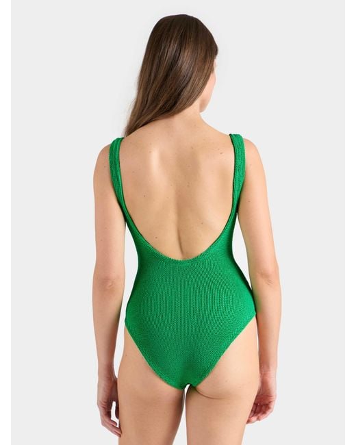 Hunza G Green Coverage Square Neck Swim
