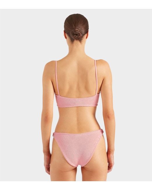 Hunza G Pink Misty Bikini Pearly Hoop