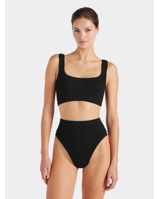 Hunza G Blue High Waist Bikini Bottom