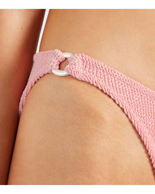 Hunza G Pink Misty Bikini Pearly Hoop