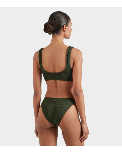 Hunza G Green Julia Bikini With Tonal Hoops