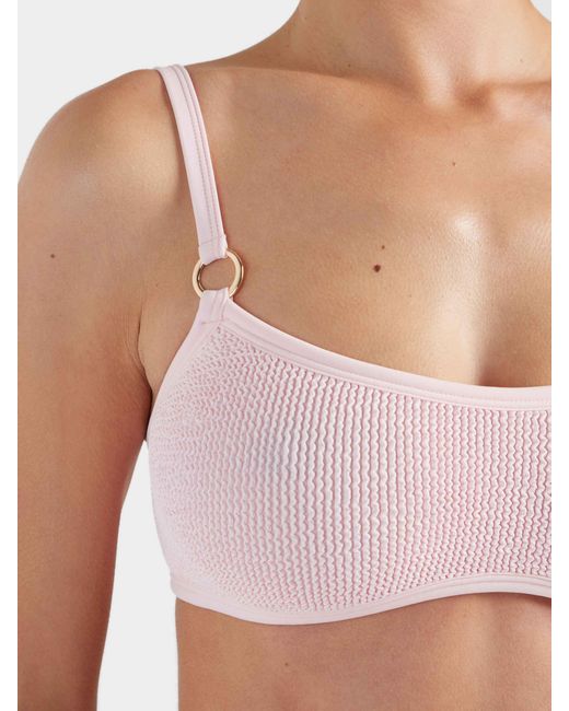 Hunza G Pink Iris Bikini With Hoops Bikini