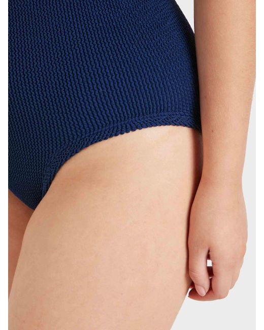 Hunza G Blue Coverage Square Neck Swim