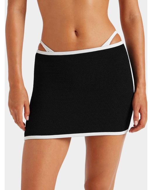 Hunza G Black Devyn Swimskirt/Tube Top