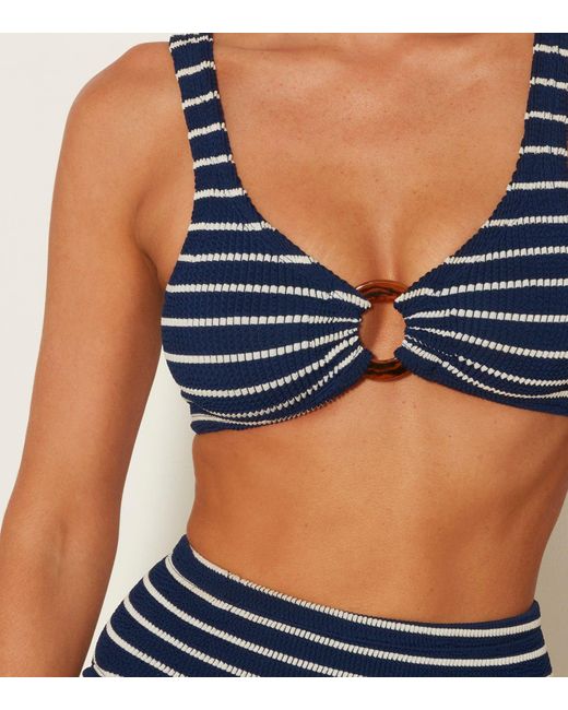 Hunza G Blue Nadine Stripe Bikini