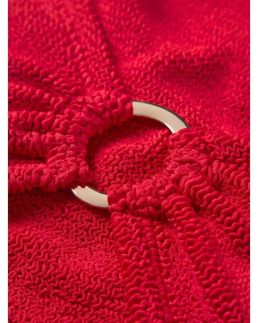 Hunza G Red Nadine With Hoop Bikini