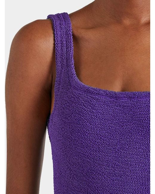 Hunza G Purple Square Neck Swim