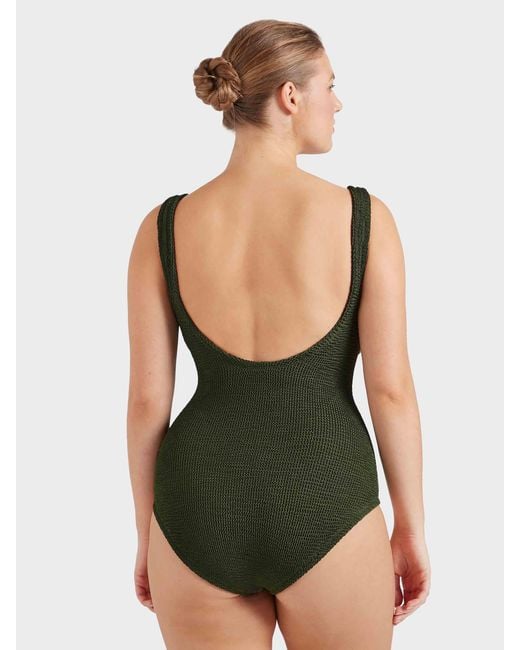 Hunza G Green Coverage Celine Swim With Tonal Hoops