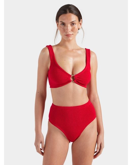 Hunza G Red Nadine With Hoop Bikini