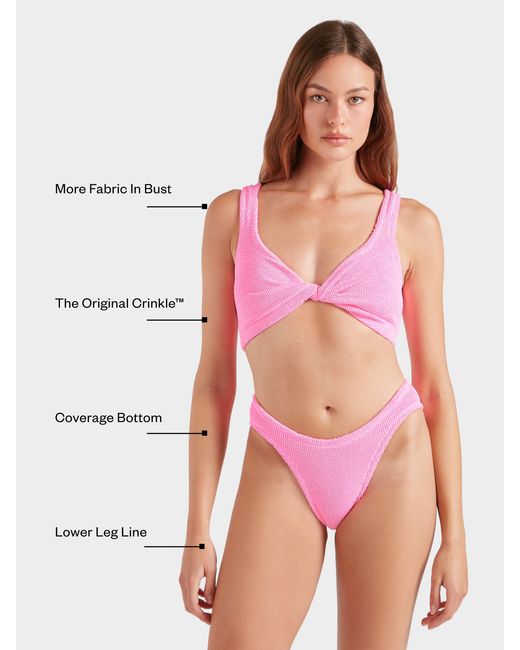 Hunza G Pink Coverage Juno Bikini