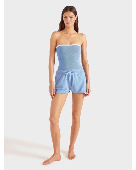 Hunza G Blue Terry Towelling Short