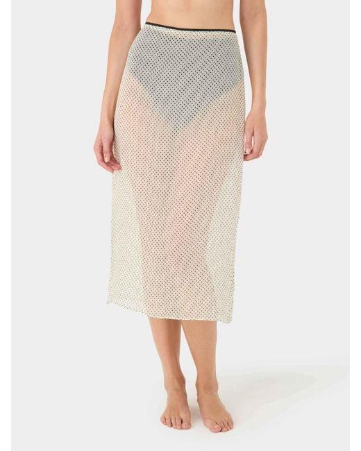 Hunza G White Sheer Skirt