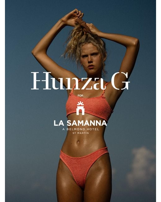 Hunza G Red For La Samanna, A Belmond Hotel Phoebe Bikini