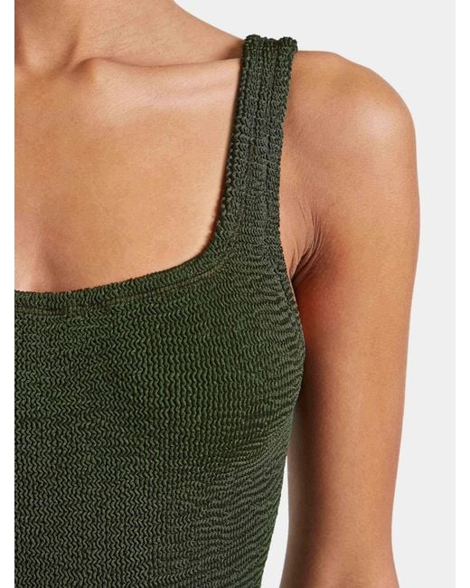 Hunza G Green Coverage Square Neck Swim