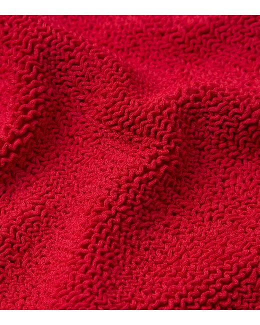 Hunza G Red Coverage Square Neck Swim