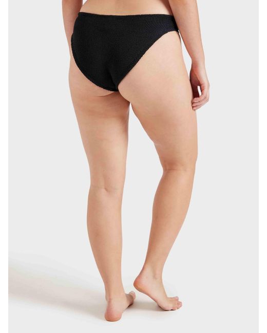 Hunza G Black Coverage Bikini Bottom