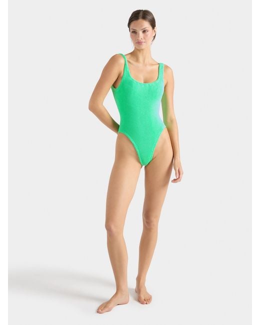 Hunza G Green Square Neck Swim