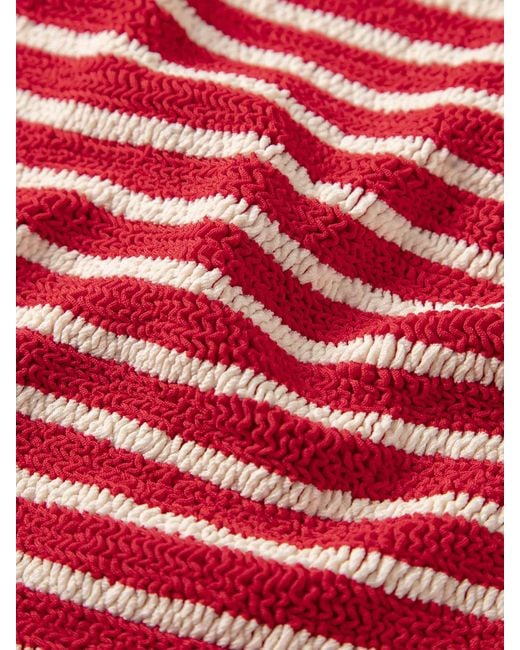 Hunza G Red Coverage Square Neck Swim