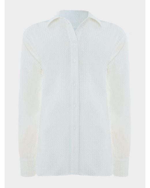 Hunza G White Resort Shirt
