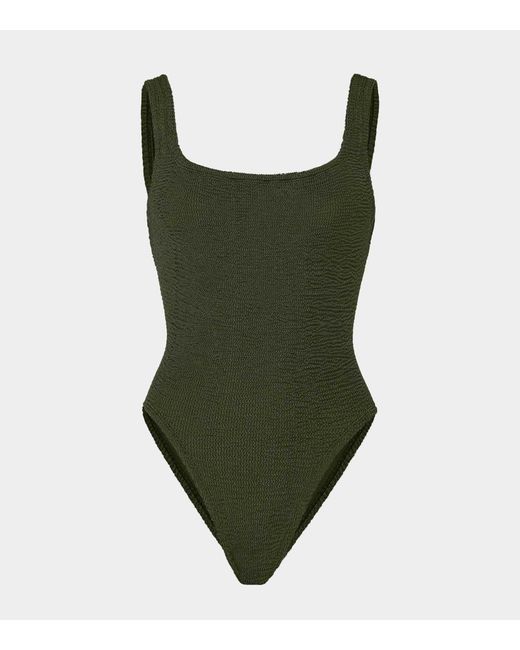 Hunza G Green Coverage Square Neck Swim