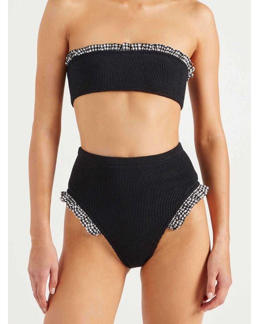 Hunza G Black High Waist Bikini Bottom
