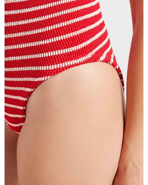 Hunza G Red Coverage Square Neck Swim