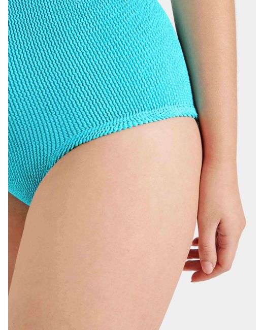 Hunza G Blue Coverage Square Neck Swim