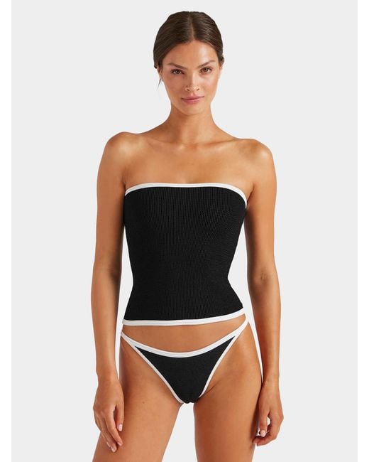 Hunza G Black Devyn Swimskirt/Tube Top