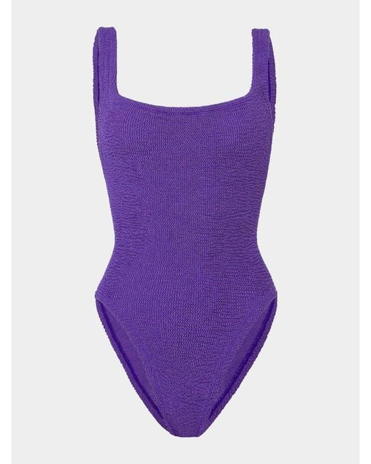 Hunza G Purple Square Neck Swim
