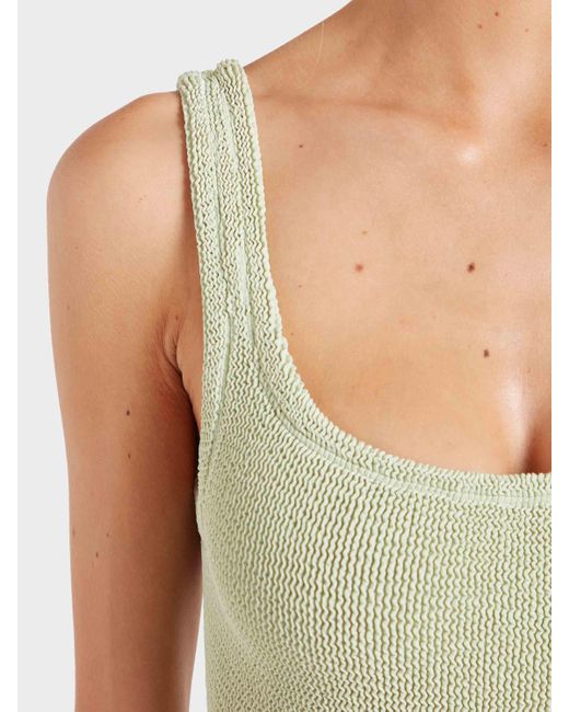 Hunza G Green For Fouquet's New York Square Neck Swim