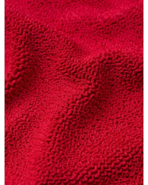 Hunza G Red Twist Detail Bikini Bottoms