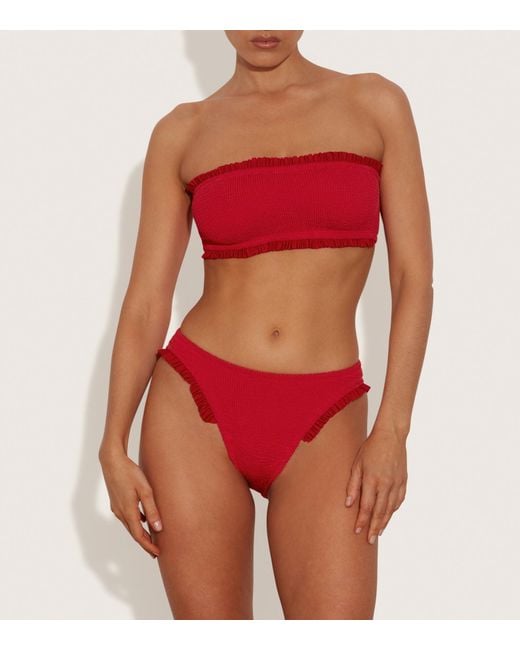 Hunza G Red Tracey Frill Bikini