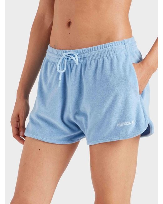 Hunza G Blue Terry Towelling Short