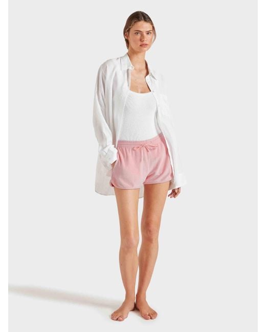 Hunza G Pink Terry Towelling Short