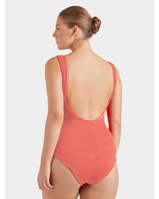 Hunza G Red Coverage Square Neck Swim